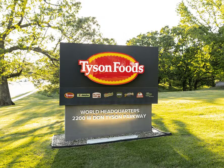 Tyson Food reduz lucro no 2º trimestre fiscal para US$ 7 milhões