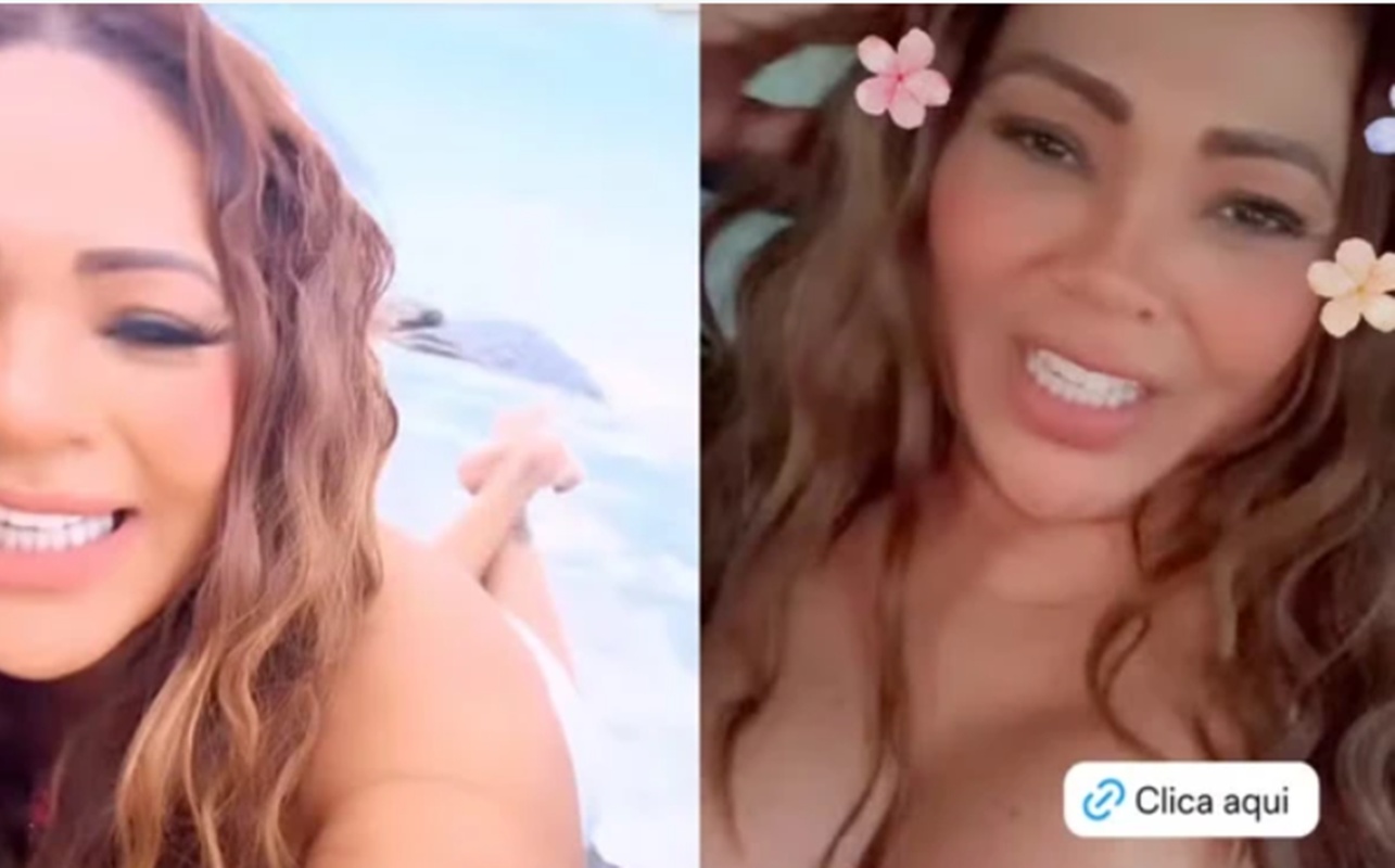 Mãe de Lexa faz sessão de fotos ousadas em praia de nudismo