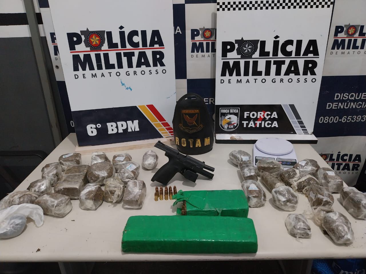 Suspeito de homicídio em Mirassol D'Oeste é localizado e PM prende faccionados por tráfico de drogas