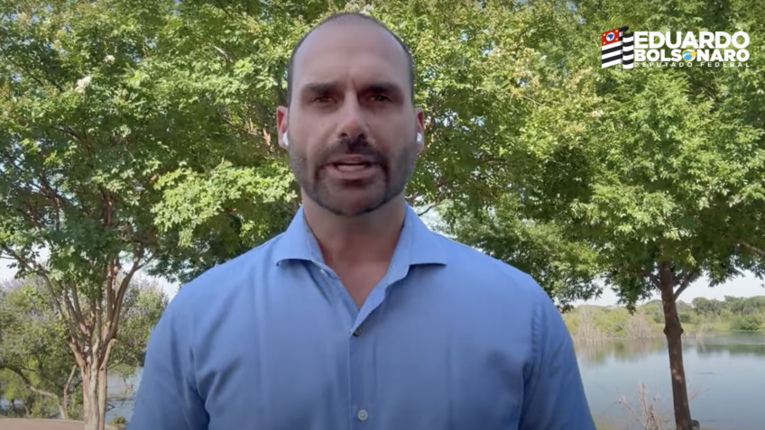 Eduardo rebate Lula e diz que Brasil terá a volta de "um Bolsonaro"
