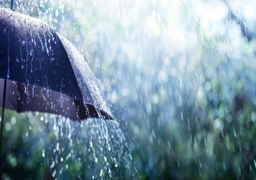 Chuva atinge todos os estados de uma região, enquanto o sol predomina na maior parte do país