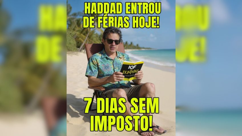 Zema ironiza férias de Haddad: "7 dias sem imposto"