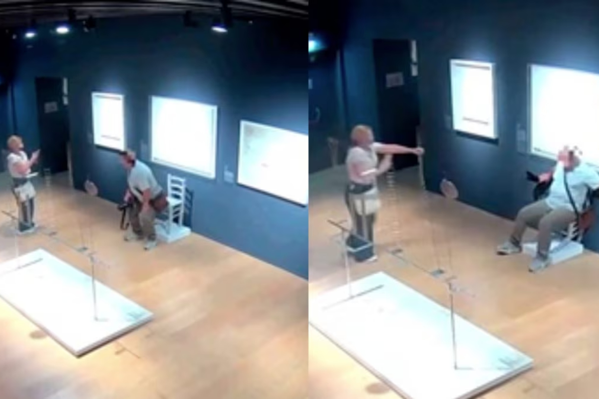Turista que quebrou cadeira de cristais é processado por museu. Vídeo