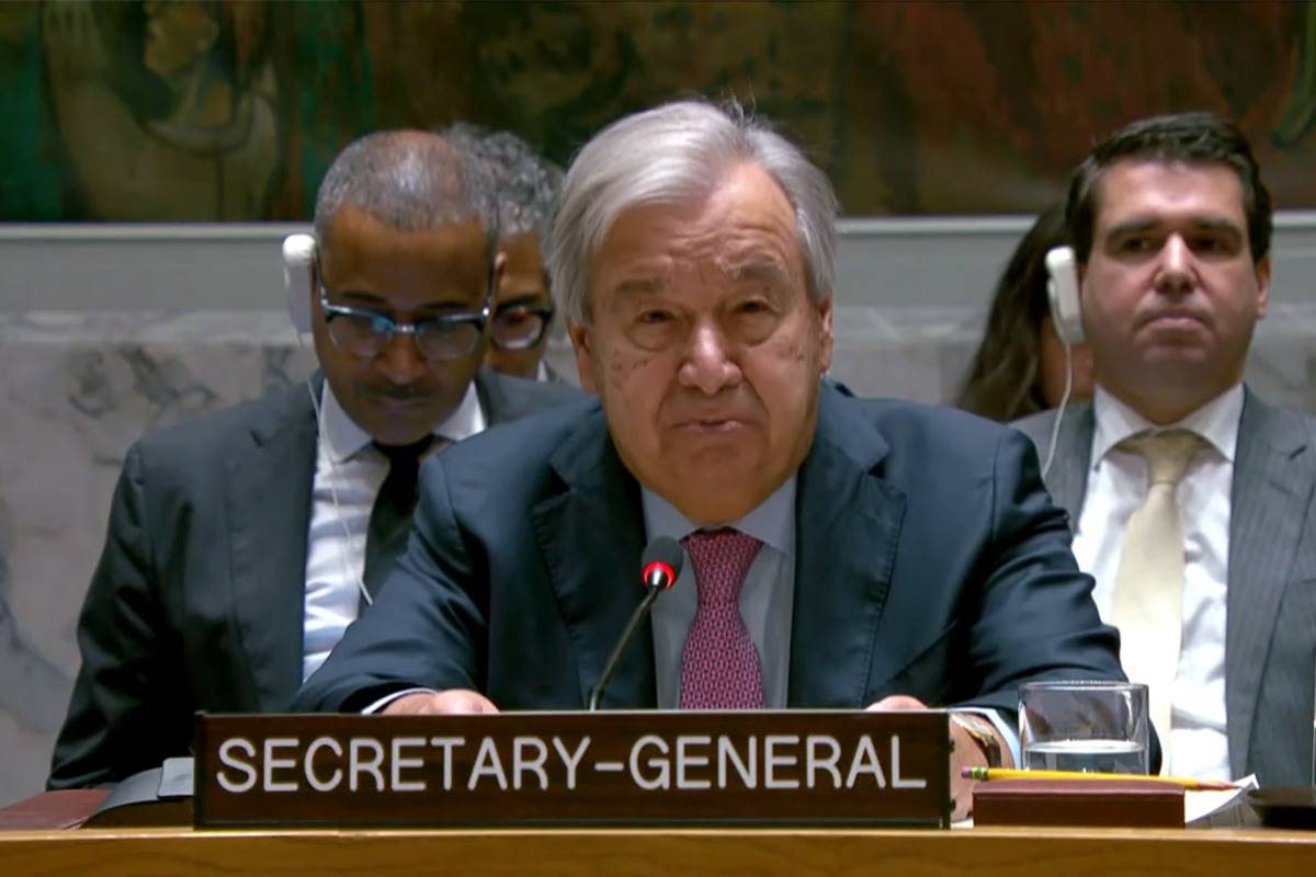 Guterres pede a países que não entrem no conflito entre Israel e Irã