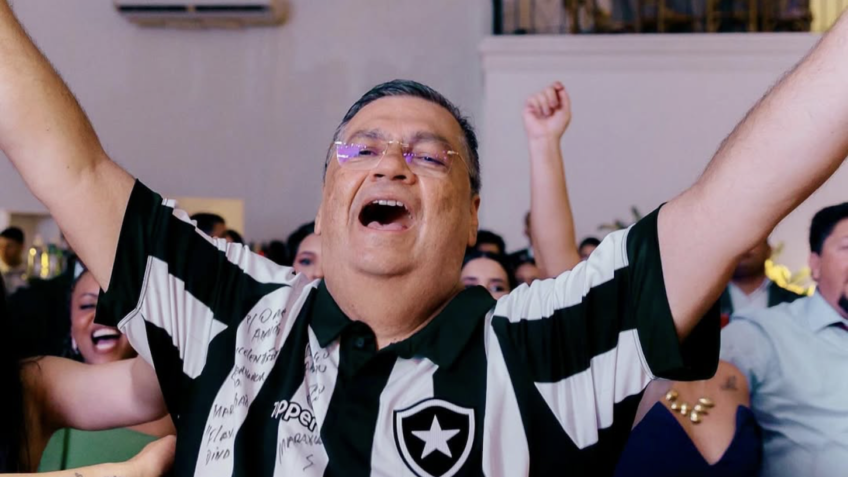 Dino e políticos botafoguenses comemoram vitória sobre o PSG