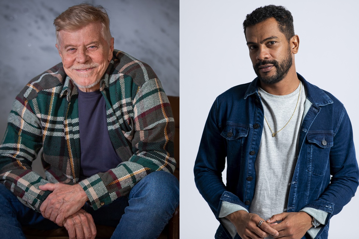 De volta às novelas, Falabella celebra parceria com Samuel de Assis
