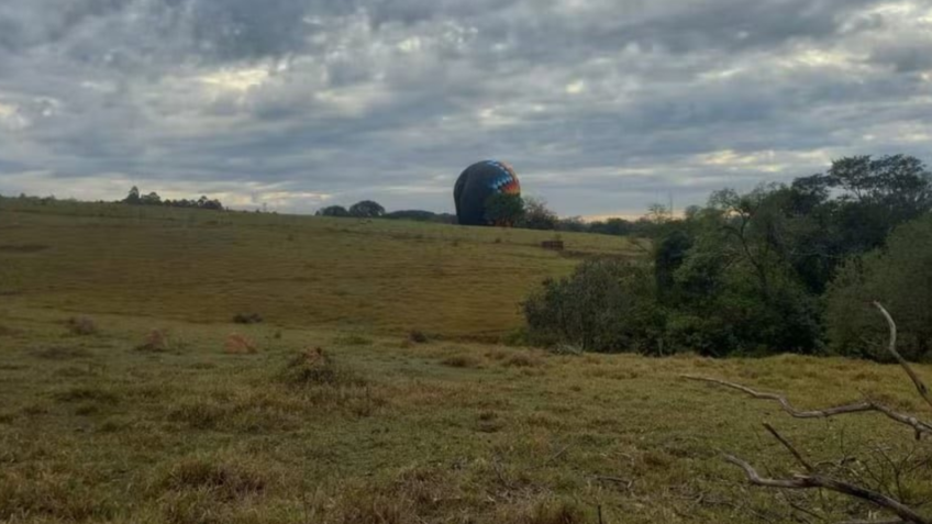 Balão com 5 pessoas faz pouso de emergência em Sorocaba