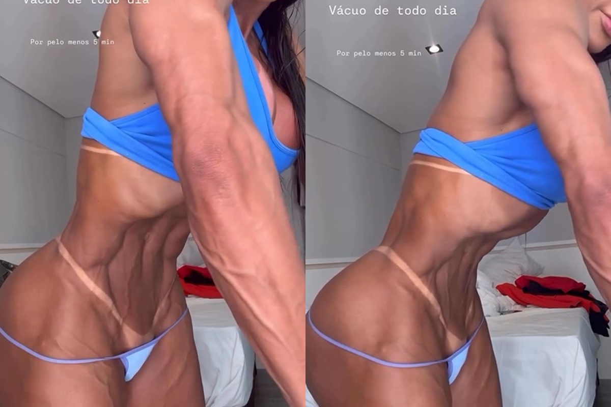 Vídeo: Gracyanne Barbosa mostra técnica de vacuum e choca a web