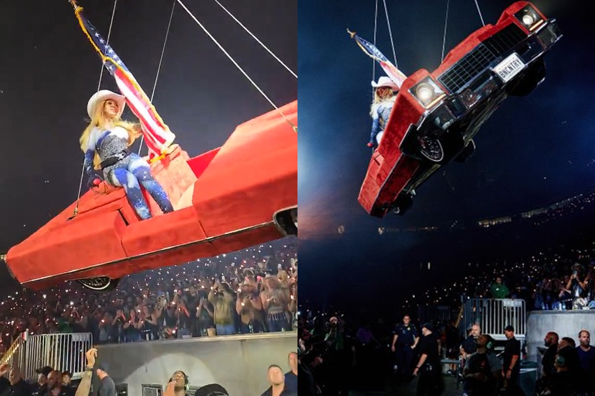 Vídeo: Beyoncé vive momento de terror após carro voador falhar em show