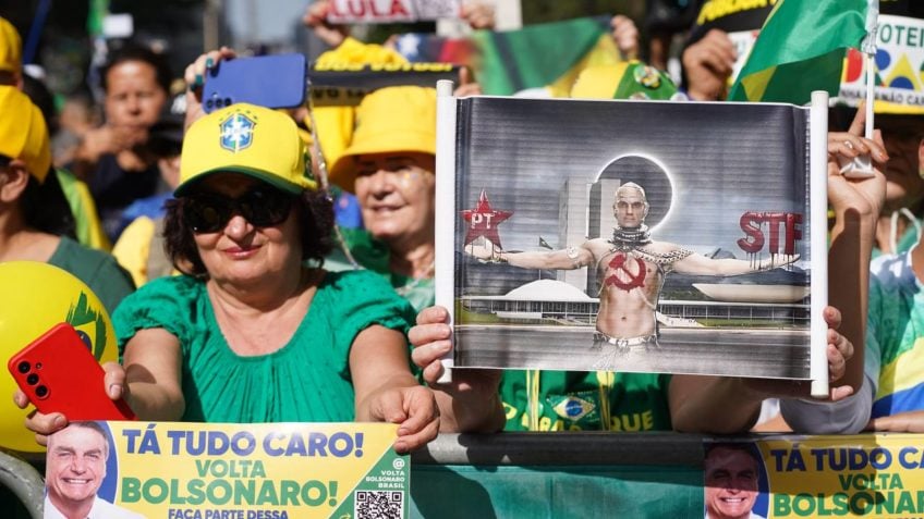 Veja fotos do ato de Bolsonaro na av. Paulista