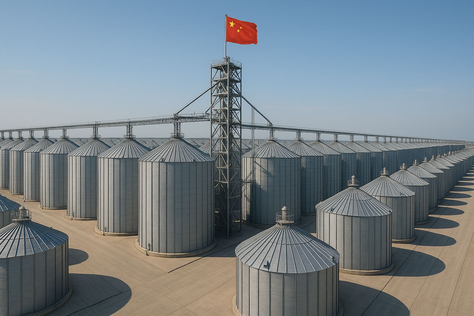 China tem o maior complexo de armazenagem de grãos do mundo com mais de 800 mil toneladas