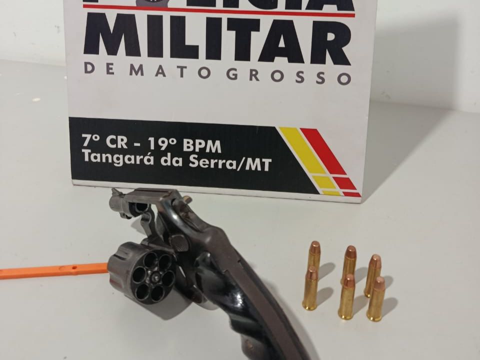 Polícia Militar prende homem com arma de fogo na zona rural de Tangará da Serra