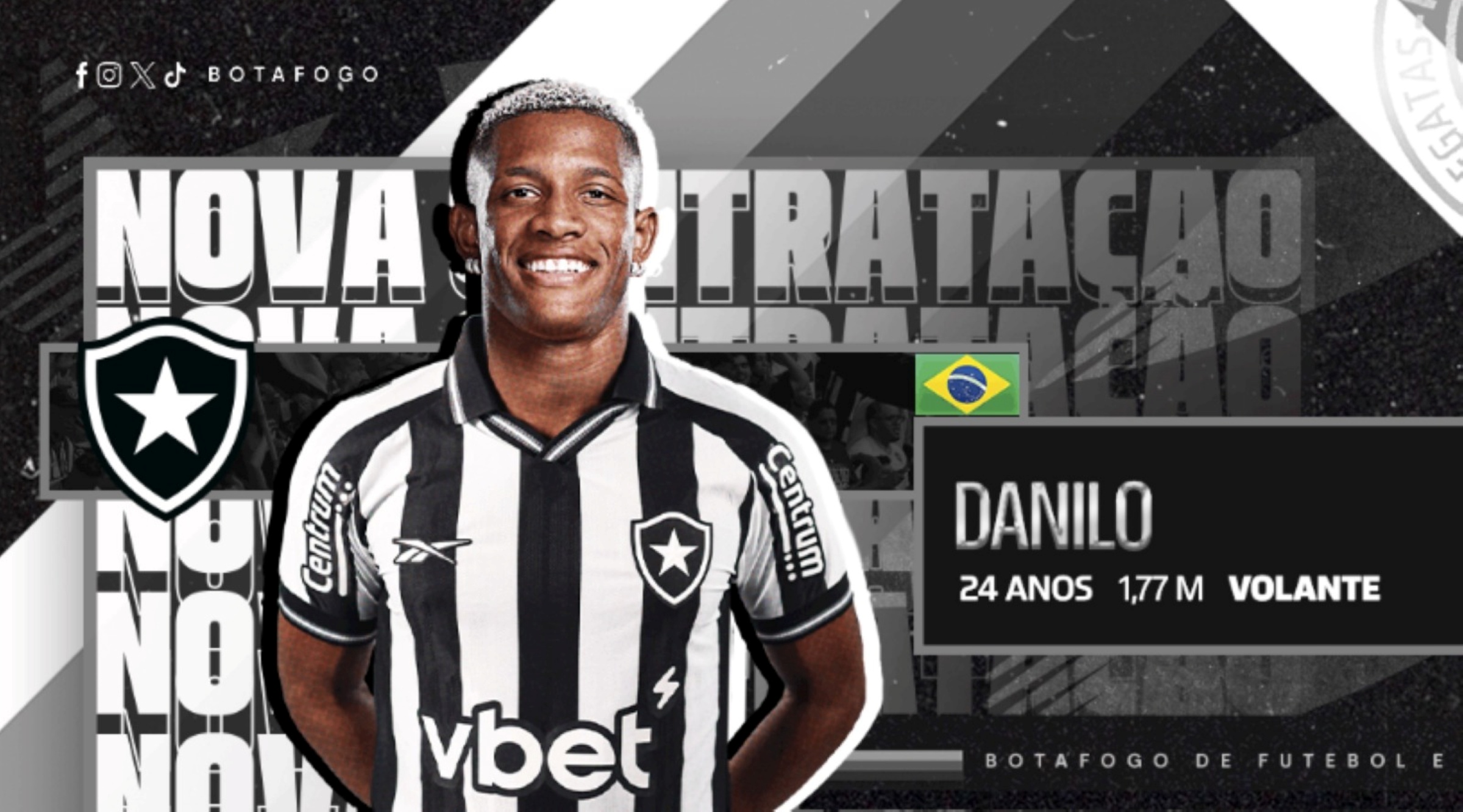 Vídeo: Botafogo anuncia a contratação de Danilo, ex-Palmeiras