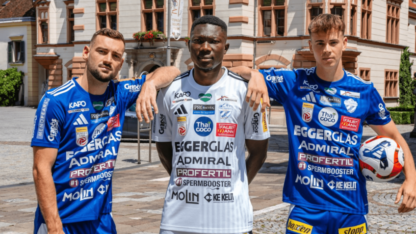 Time da Áustria lança uniforme com 30 patrocínios