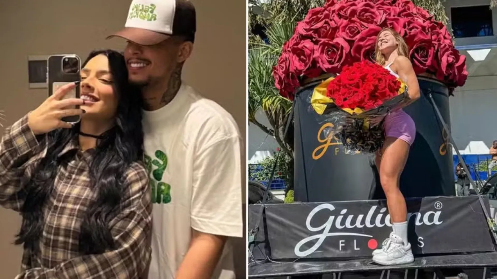 Namorada faz post após cantor presentear Virginia com caminhão de flores