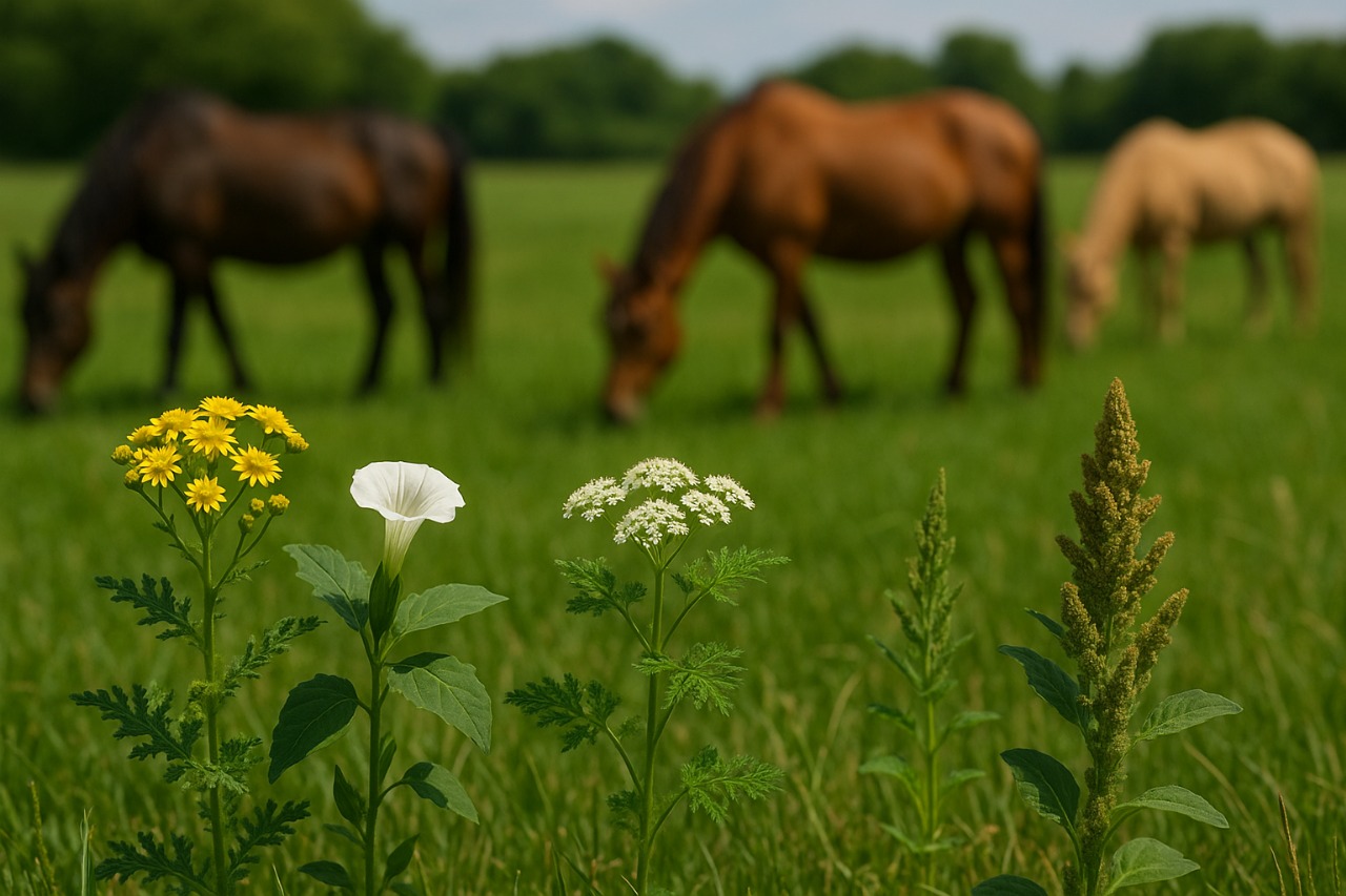 Plantas tóxicas para cavalos em pastagens representam um risco silencioso