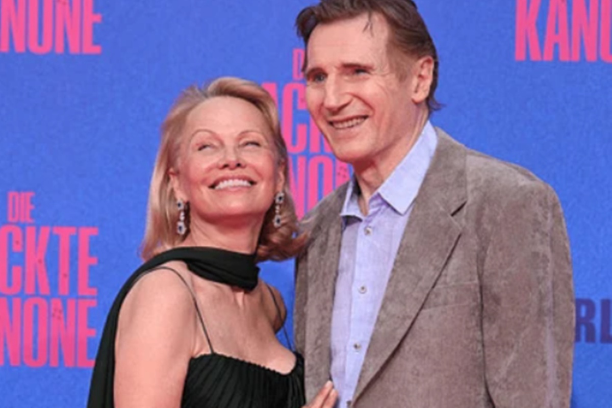 Liam Neeson e Pamela Anderson abrem o jogo sobre possível romance