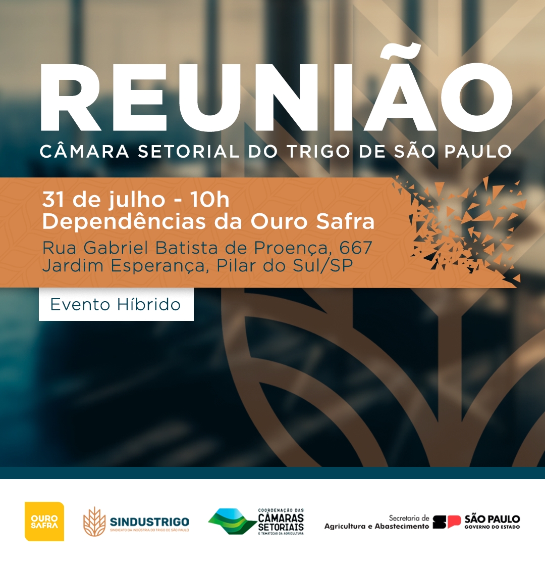 Secretário de Agricultura de SP participa de reunião da Câmara Setorial do Trigo do estado