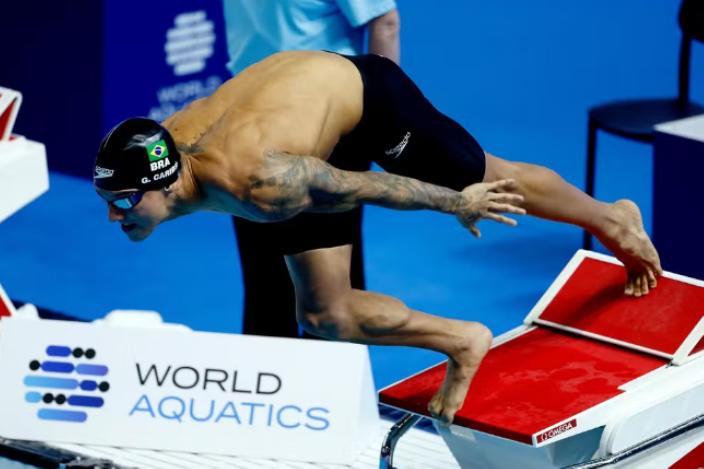 Mundial de natação: Caribé fica em quarto na final dos 100m livres