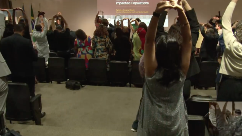 Janja e Marina participam de momento de “alongamento” no TCU