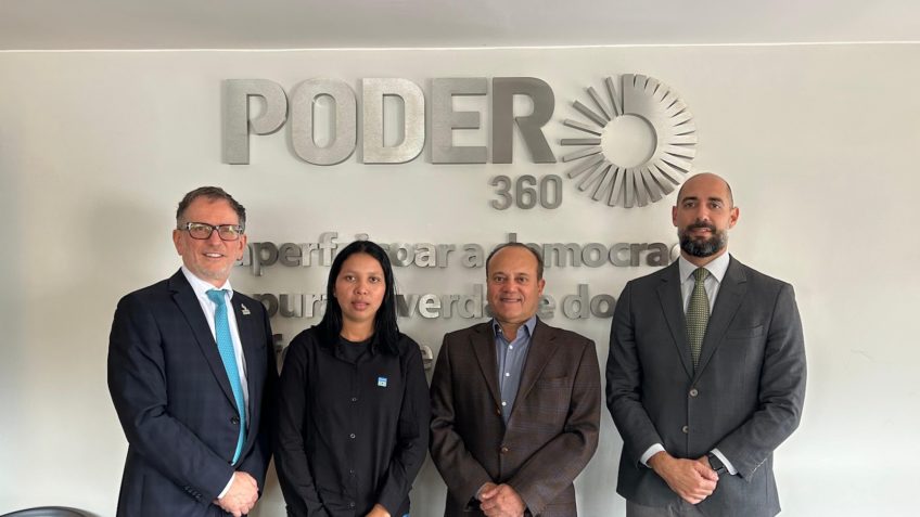 Visita ao Poder360: Rodolfo Fücher, Ricardo Caldas e Marcelo Almeida