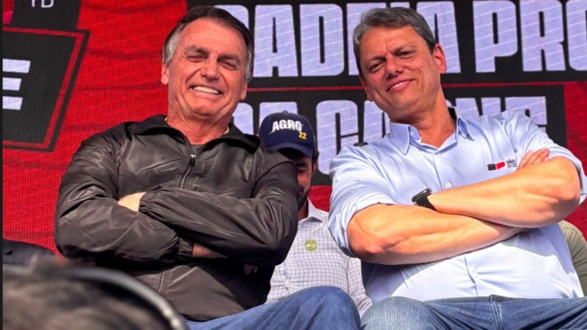Tarcísio pede ao STF para visitar Bolsonaro em prisão domiciliar