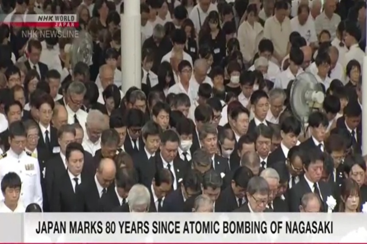 Nagasaki faz minuto silêncio em memória dos 80 anos da bomba atômica