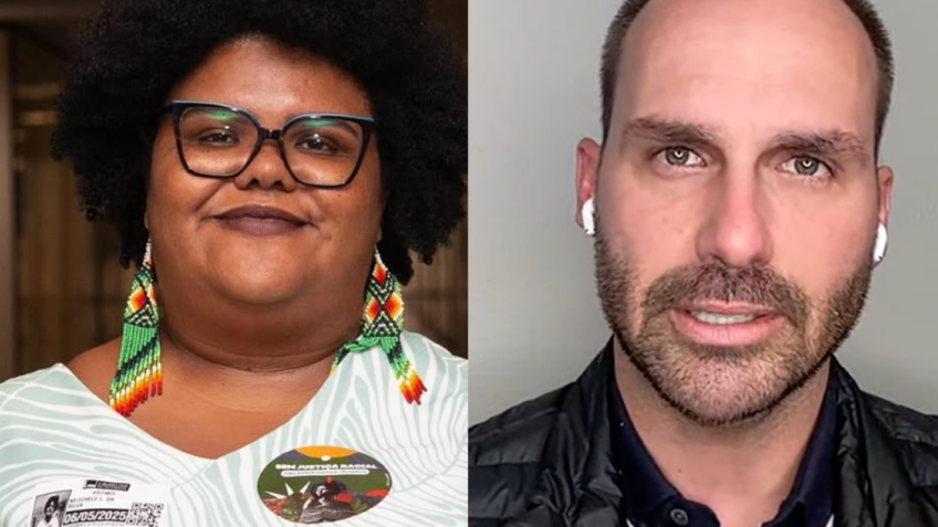 Vereadora quer Eduardo Bolsonaro "persona non grata" em SP