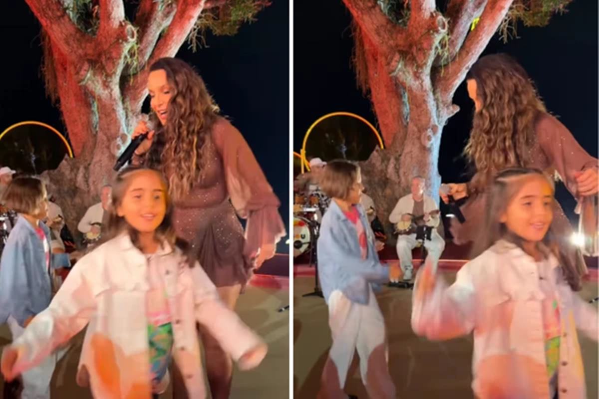 Vídeo: filhas de Ivete Sangalo invadem o palco e dançam com a mãe