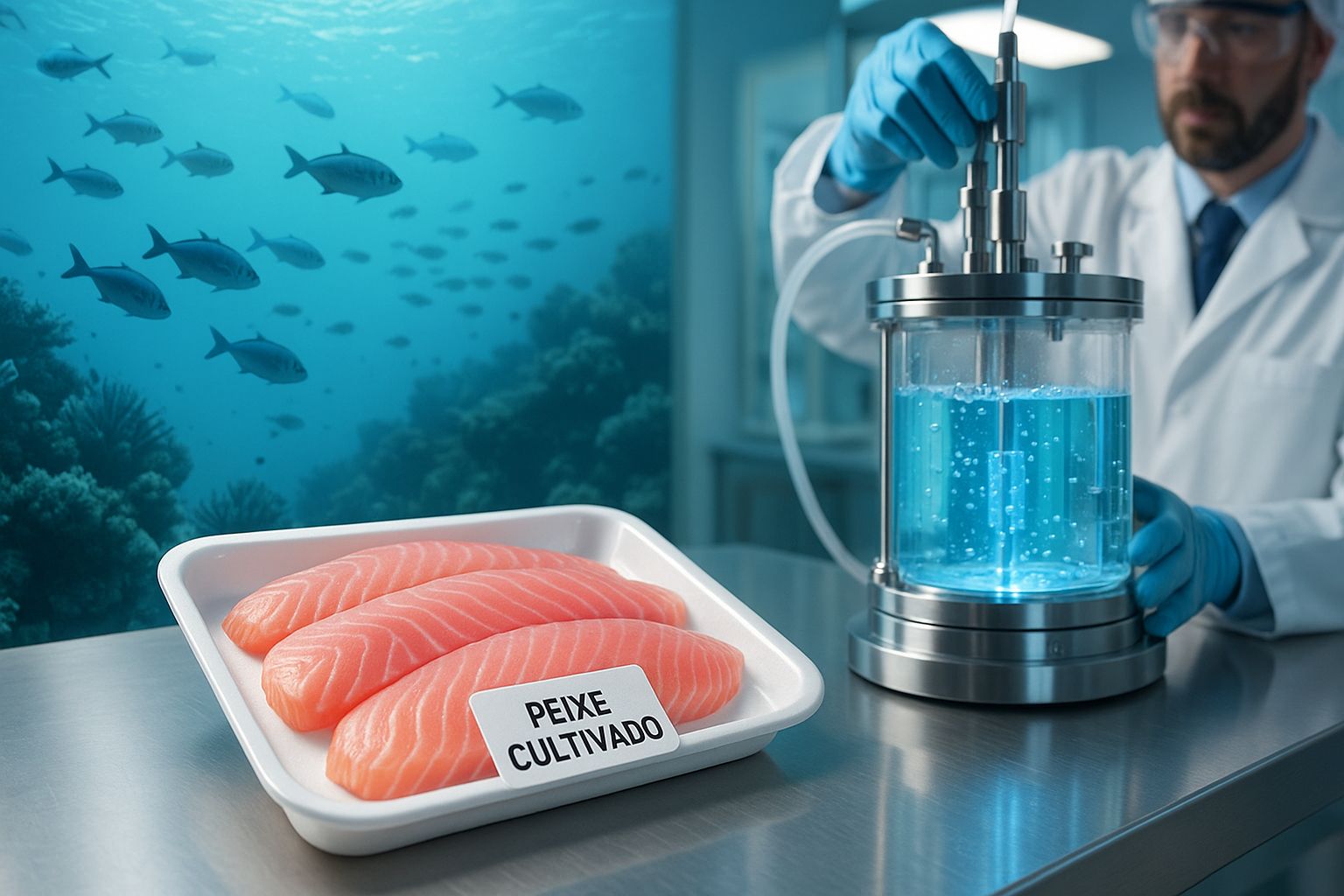 Carne de peixe cultivada ganha espaço na alimentação global e levanta críticas