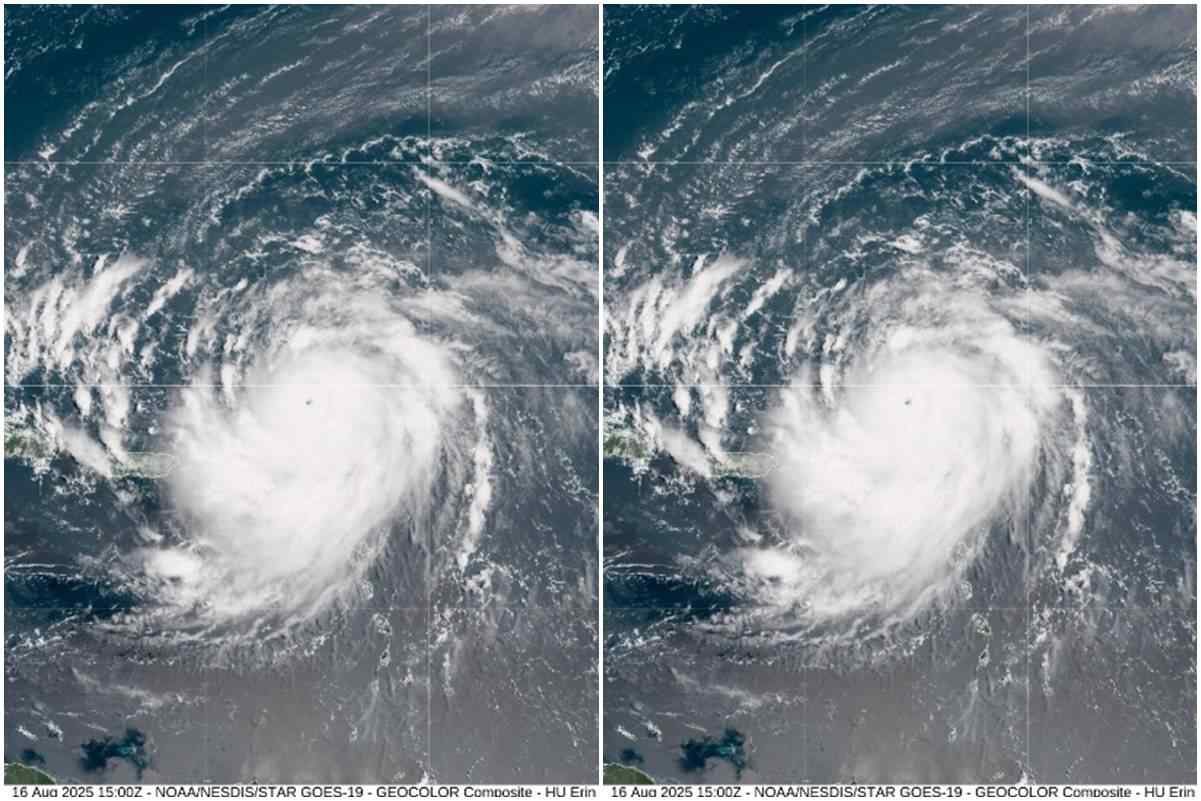 Furacão Erin atinge escala 5 e ameça o Caribe com ventos de 255 km/h