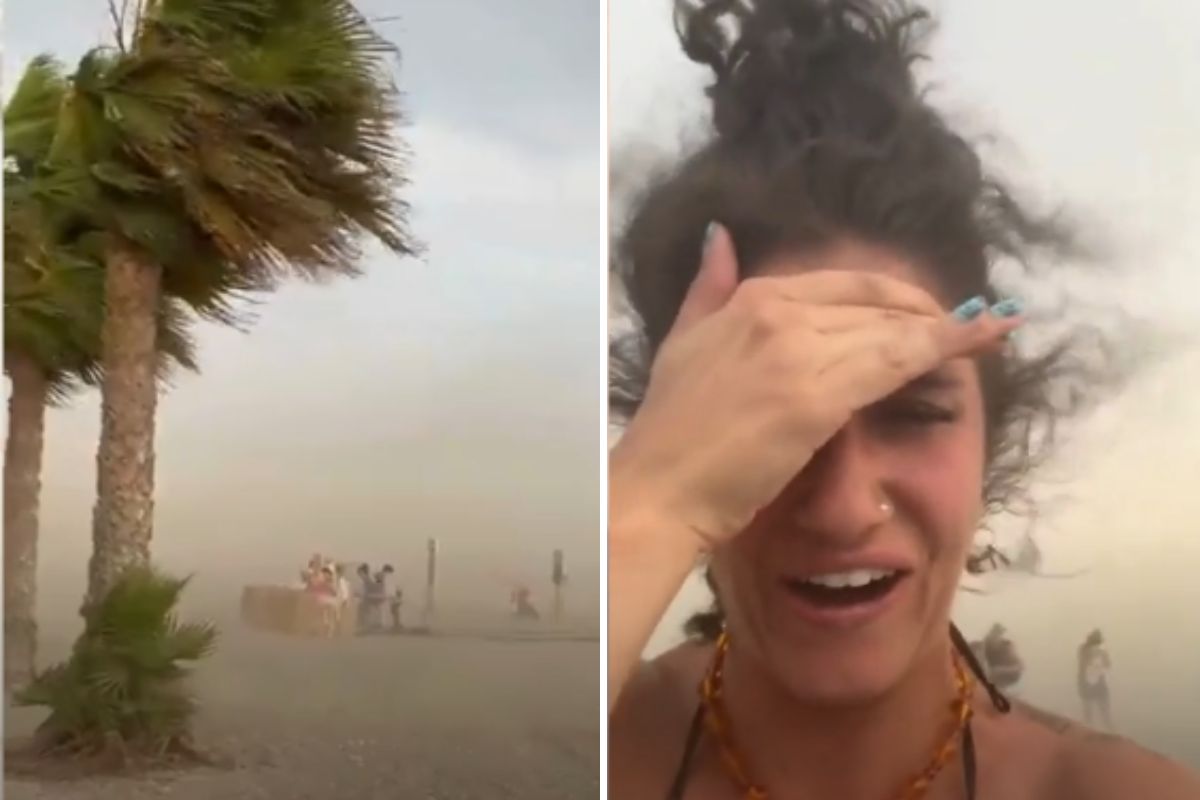 Espanha: explosão de calor provoca tempestade de areia e caos em praia