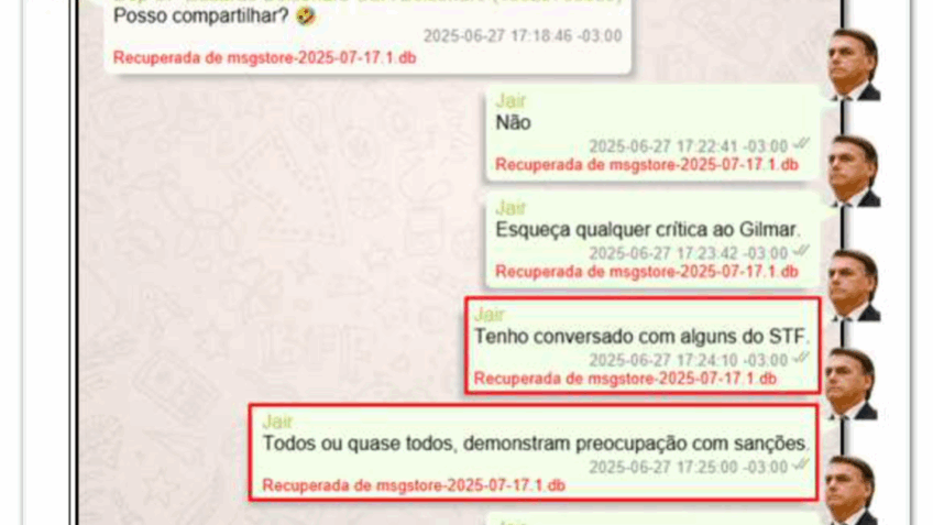 Bolsonaro pediu a Eduardo que poupasse Gilmar Mendes, afirma PF