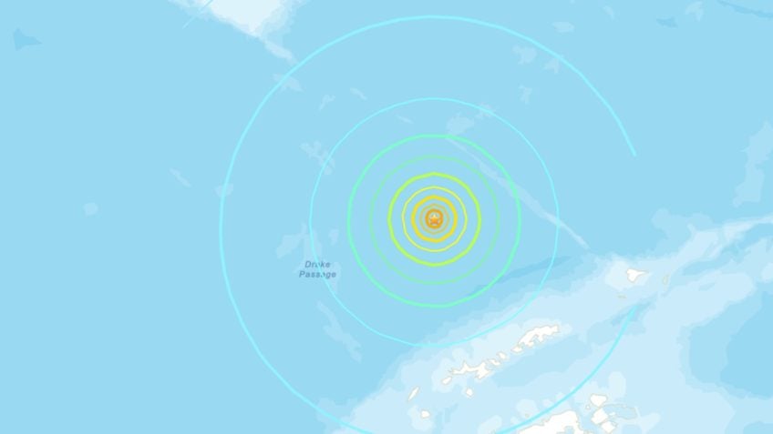 Terremoto atinge região entre América do Sul e Antártica