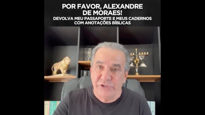 Malafaia pede passaporte e anotações: "Por favor, Alexandre"