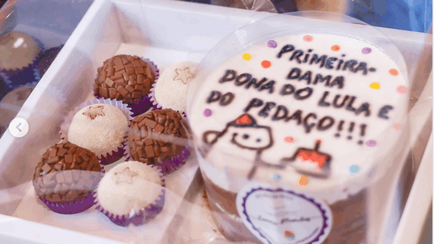 Janja ganha bolo de aniversário de influenciador: "Dona do Lula"