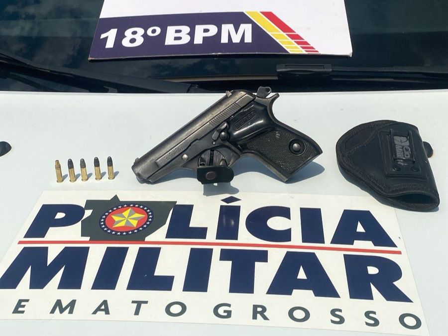 Polícia Militar prende suspeito por violência doméstica e apreende pistola em Pontes e Lacerda