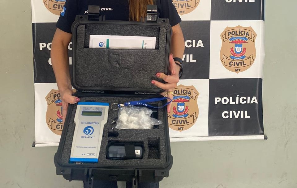 Polícia Civil recebe etilômetro para reforço nas ações de trânsito de Rondonópolis