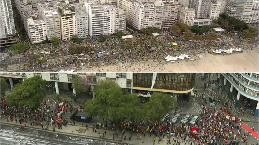Direita reúne mais público no Rio em atos do 7 de Setembro