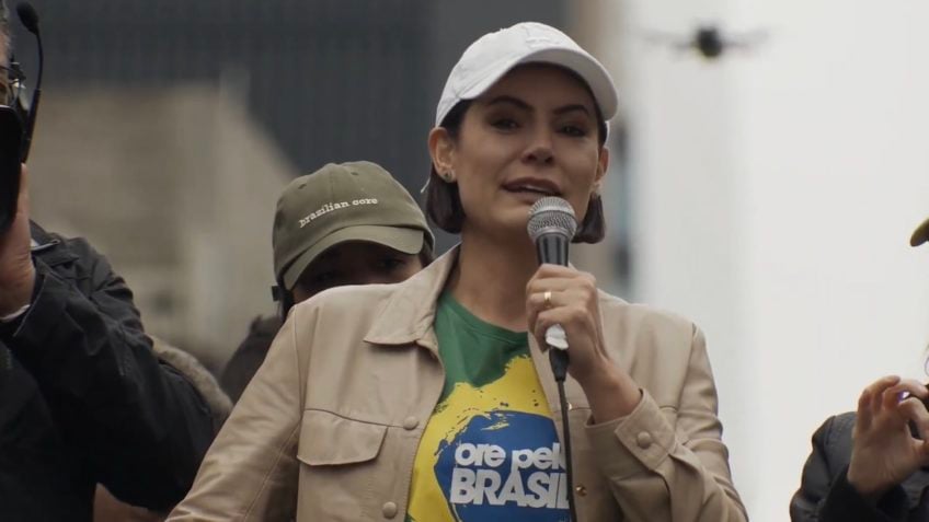 Leia a íntegra do discurso de Michelle Bolsonaro na av. Paulista