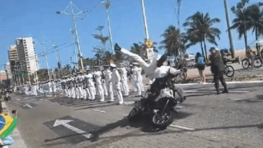 Militar da Marinha é atropelado em desfile de 7 de Setembro