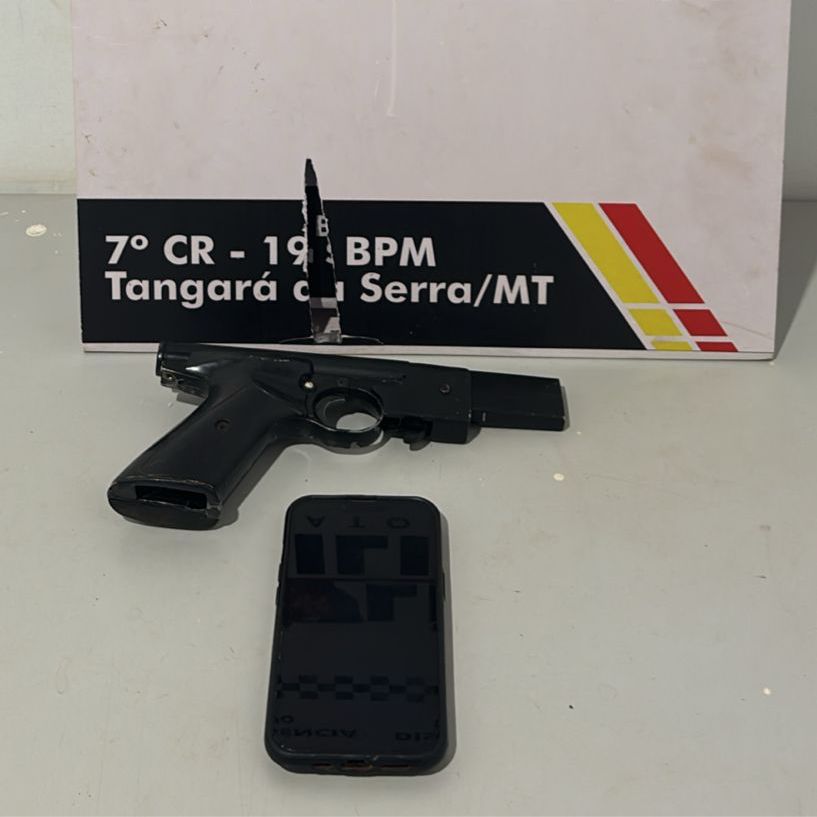 Polícia Militar prende faccionado com arma de fogo em Tangará da Serra