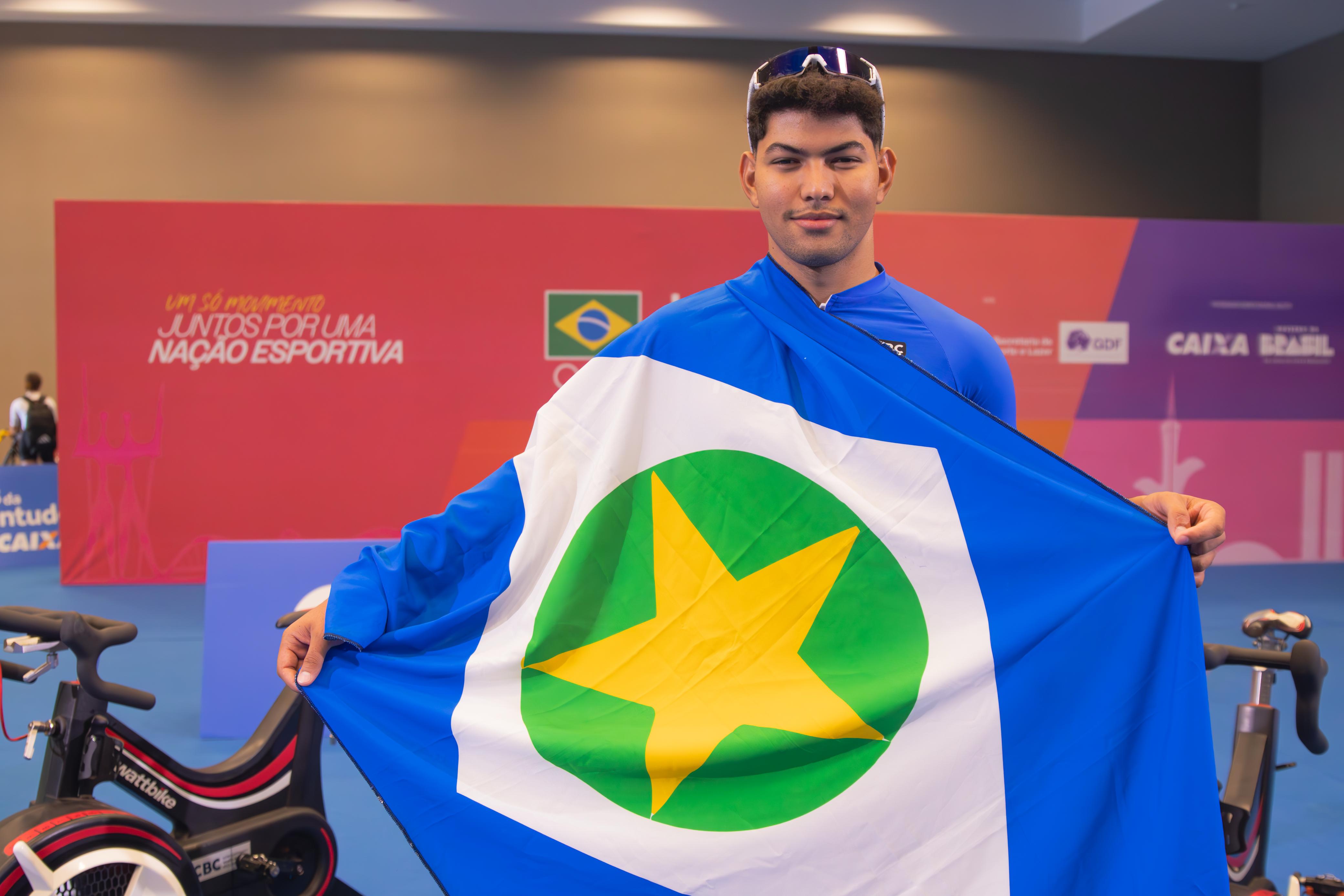 Estudante de MT é bicampeão da prova de Potência Máxima do ciclismo nos Jogos da Juventude