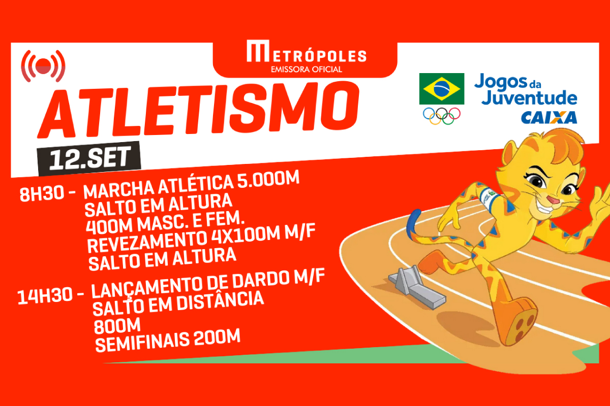 Jogos da Juventude 2025: veja as disputas do atletismo