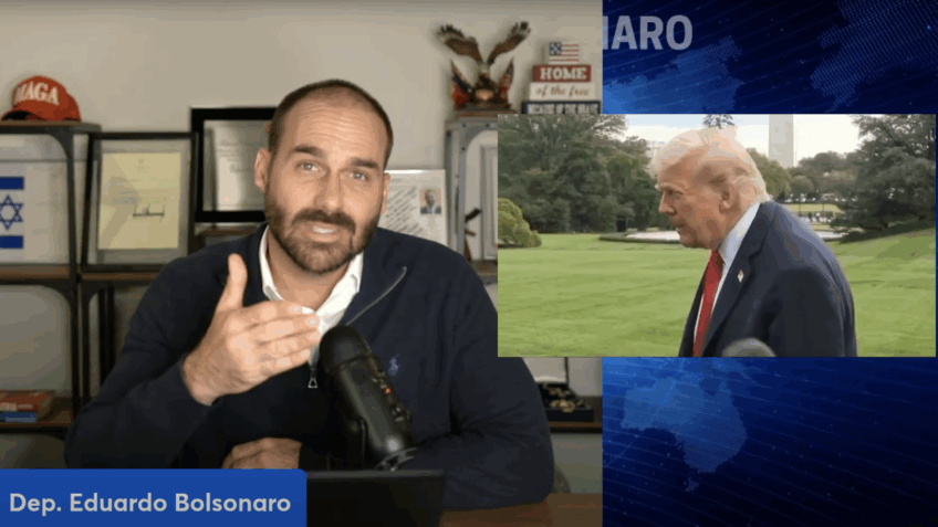 Eduardo diz que Trump reagirá contra Brasil: "Vem artilharia pesada"