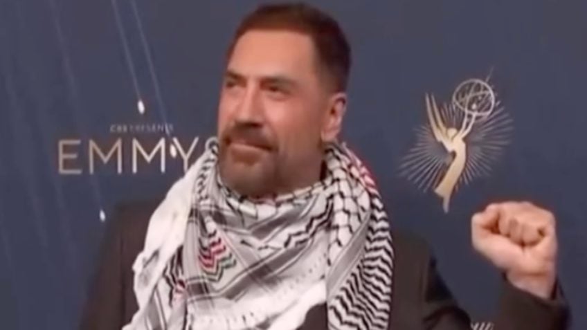 Javier Bardem faz protesto pró-Palestina no Emmy