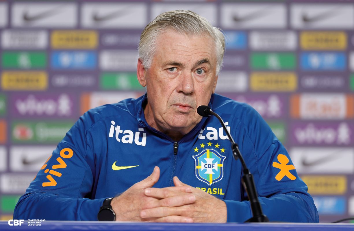 Ancelotti nega pressão sobre o hexa na Seleção: “Obrigação é tentar”