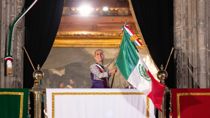 Sheinbaum é a 1ª mulher a dar Grito de Independência no México