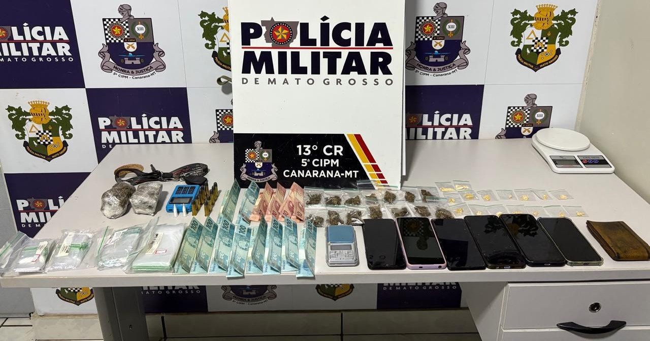 Faccionados são presos em flagrante pela Polícia Militar com 30 porções de drogas e munições