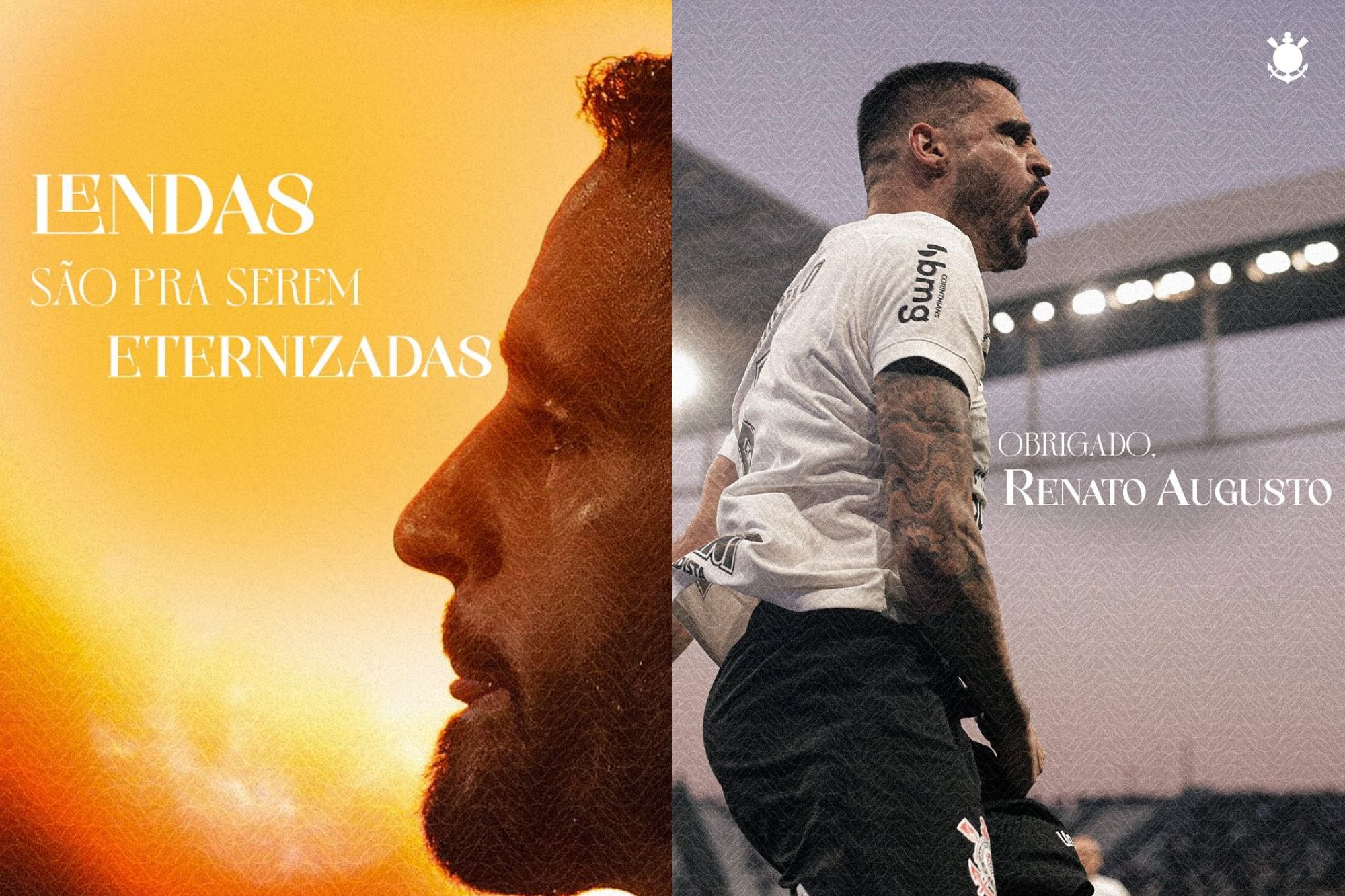 Corinthians homenageia Renato Augusto em despedida: “Obrigado, Rei”